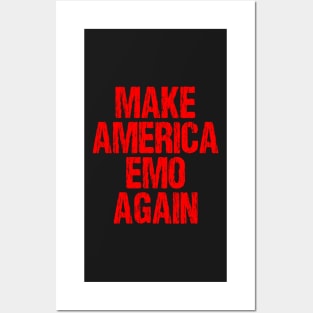 Make America Emo Again Funny Music Posters and Art